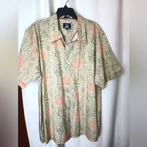Toes On The Nose Dream Fit Coastline Shirt Mens XXL Hawaiian Tencel Linen Blend